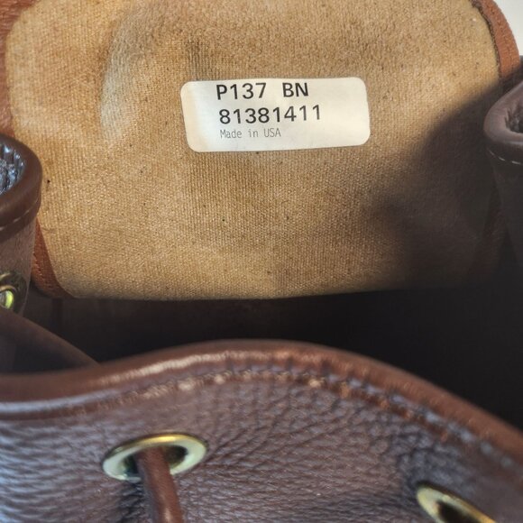 Dooney & Bourke Vintage Brown Leather Drawstring Shoulder Crossbody Bag EUC - Picture 13 of 15